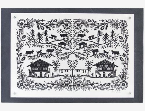 Découpage traditionnel sur ardoise